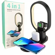 Ładowarki do telefonów - Ładowarka Indukcyjna Qi 15W iPhone Apple Watch AirPods Stacja Dokująca 4w1 - miniaturka - grafika 1