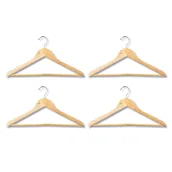 Wieszaki do szafy - Wieszaki na ubrania do szafy, drewniane, 4 sztuki - miniaturka - grafika 1