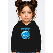 Bluzy dla dziewczynek - BLUZA DZIECIĘCA DERPY KOT DEMON HUNTERS HUNTRIX 146-152 Z KAPTUREM - miniaturka - grafika 1