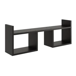 Półka wisząca, minimalistyczna, 90x18x32 cm, czarny, mat - Półki do salonu - miniaturka - grafika 1