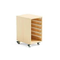 Meble do szkół i przedszkoli - Kontenerek na pojemniki IDA, 1 moduł, 350x450x635 mm, brzoza - miniaturka - grafika 1