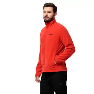 Bluzy męskie - Męska bluza polarowa Jack Wolfskin TAUNUS FZ M strong red - S - grafika 1