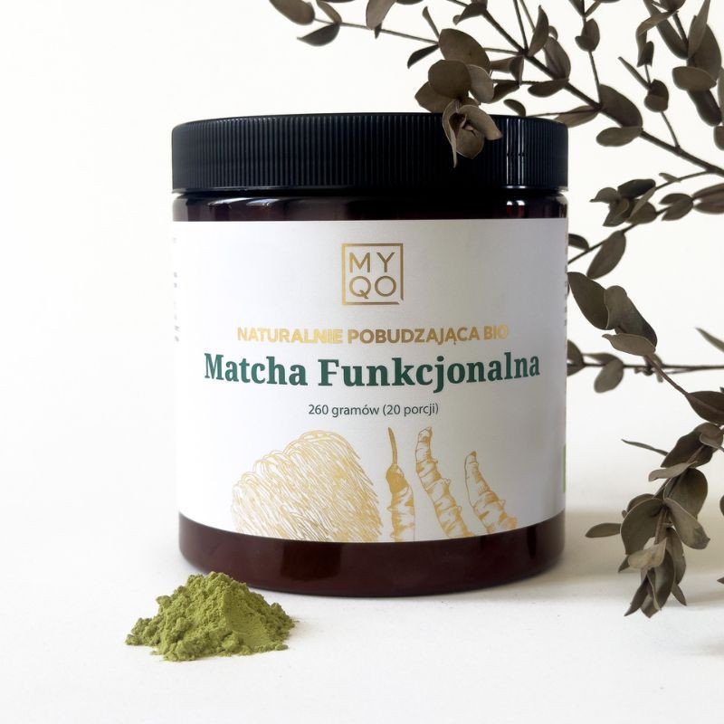 MYQO Naturalnie pobudzająca BIO Matcha Funkcjonalna 260 g