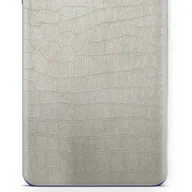 Akcesoria do tabletów i e-booków - Folia naklejka skórka strukturalna na TYŁ do Apple iPad mini (2019) -  Skóra Krokodyla Biała - apgo SKINS - miniaturka - grafika 1