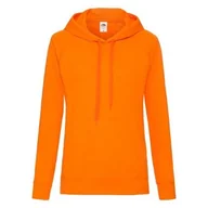 Bluzy damskie - Bluza damska z kapturem Lightweight Fruit of the Loom - Pomarańczowy M - miniaturka - grafika 1
