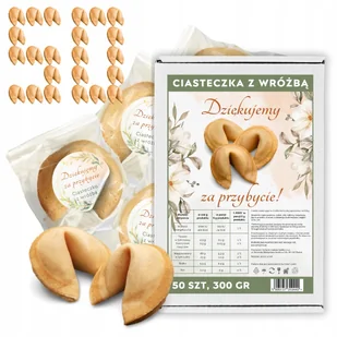 Ciasteczka z Wróżbą dla gości Podziękowanie za Przybycie Magia Losu 50 szt - Pieczywo chrupkie - miniaturka - grafika 1