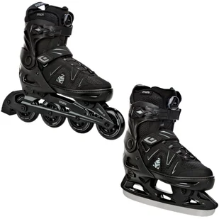 Rolki Łyżwy Hokejowe 2W1 Raven Pulse Pro Black Fitgo 43-46 - Łyżwy - miniaturka - grafika 1