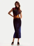 Sukienki - Desigual Sukienka koktajlowa Psicho Animal 26SWVK41 Kolorowy Slim Fit - miniaturka - grafika 1