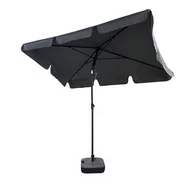 Parasole ogrodowe - Parasol ogrodowy FLOKS 235x200x125 składany z falbanką łamany ciemnoszary - miniaturka - grafika 1