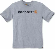 Koszulki męskie - Carhartt Koszulka Carhartt Core Logo T-Shirt Grey - miniaturka - grafika 1