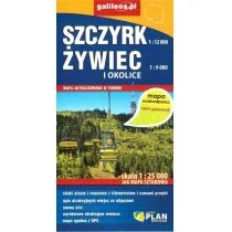 Plan Szczyrk Żywiec i okolice mapa wodoodporna 1 9 000 praca zbiorowa - Atlasy i mapy - miniaturka - grafika 1