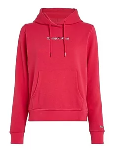Tommy Jeans Damska bluza z kapturem Tjw Reg Serif Linear, Róża cygańska, XXS - Bluzy damskie - miniaturka - grafika 1