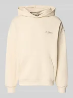 Bluzy męskie - Bluza z kapturem w kroju relaxed fit z czystej bawełny model 'SLES' - miniaturka - grafika 1