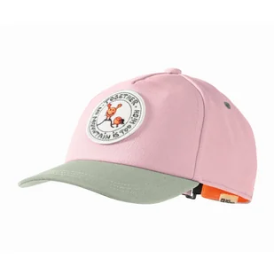 Czapka z daszkiem dla dzieci Jack Wolfskin SMILEYWORLD BADGE CAP K water lily - ONE SIZE - Czapki dla dzieci - miniaturka - grafika 1