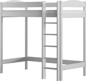 Łóżka dla dzieci i młodzieży - Elior Biała antresola dziecięca z materacem i stelażem - Igi 4X 160x80 cm - miniaturka - grafika 1