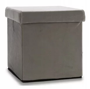 Pufa Velvet Pojemnik Schowek Kufer Składana 30L Ar - Pufy i podnóżki - miniaturka - grafika 1