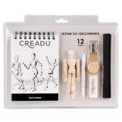 Kredki, ołówki, pastele i pisaki - Creadu, Zestaw do szkicowania 12 elementów - miniaturka - grafika 1