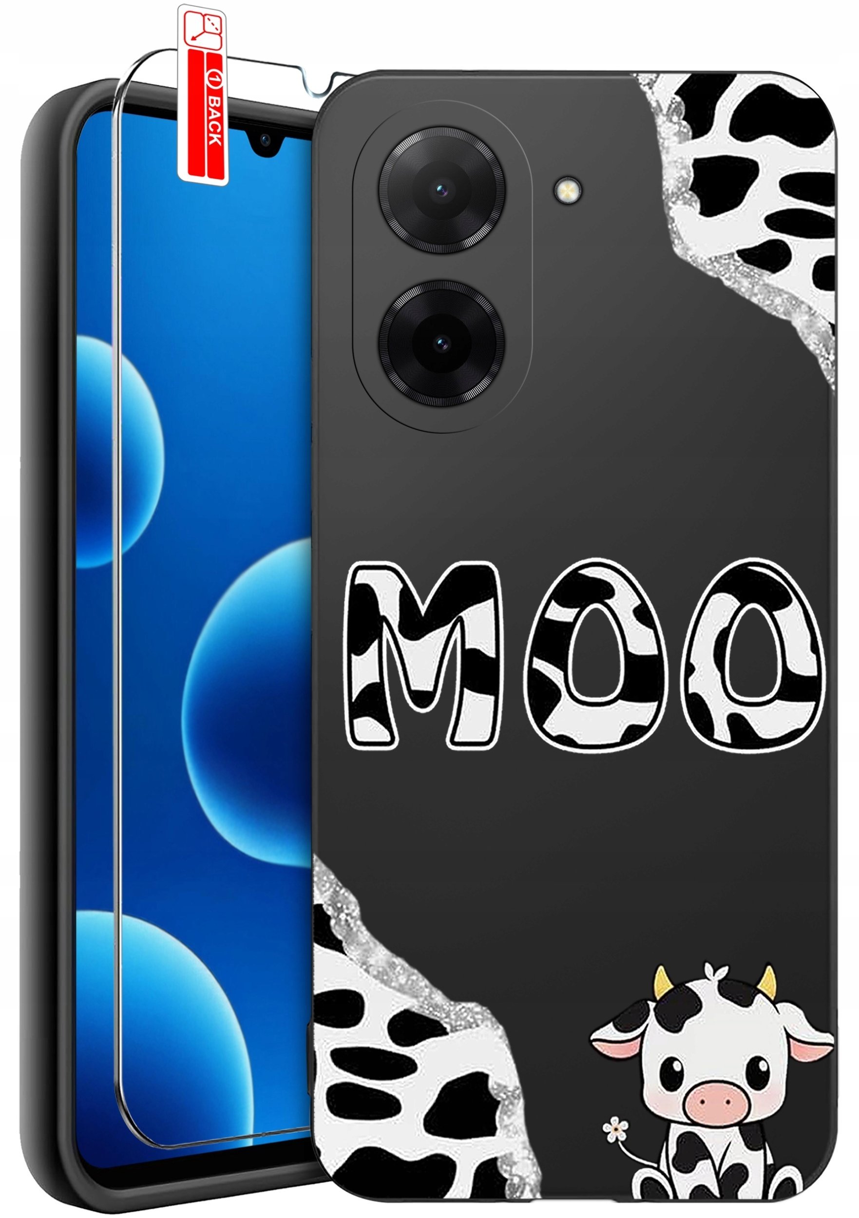 ETUI do Xiaomi Redmi A5 WZORY SILIKONOWE MATT CASE + SZKŁO 9H