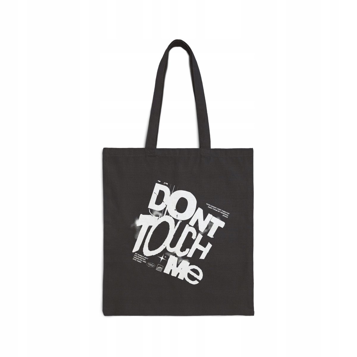 Torba na zakupy DON'T TOUCH ME Bawełna 100% Eko CZARNA/ECRU