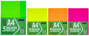 Okładka A4 Neon Line 5szt Astra - Szkolne artykuły papiernicze - miniaturka - grafika 1