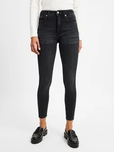 Calvin Klein Jeans Damskie spodnie jeansowe 5-pkt Kobiety Bawełna czarny jednolity, 25 - Spodnie damskie - miniaturka - grafika 1