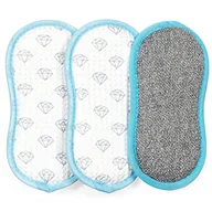Akcesoria do urządzeń czyszczących - Beldray®LA086372UFEU7 AntiBac Crystal Clean Scrubber Cleaning Pads, 3 Pack, Streak Free Shine, Treated with Anti-Bac Protection, Perfect for Tableware, Pots, Pans and Glassware, Removes Tough Stains - miniaturka - grafika 1