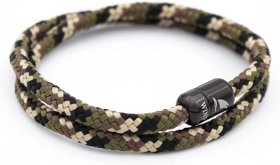 Bransoletka Podwójna z Paracordu Magnetyczne Zapięcie Wodoodporna roz. S