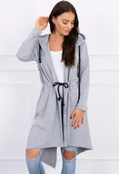 Bluzy damskie - Kesi Bluza damska długa Denica szara uniwersalna - miniaturka - grafika 1