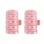 Wałki do włosów - TEMU Zestaw 2 Sztuk Bezgrzewczych Klipsów do Wzmacniania Korzeni dla Natychmiastowego Objętości i Naturalnych Fal - Różowe Lokówki na Grzywki, Długie - miniaturka - grafika 1