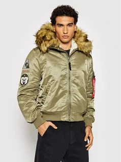 Kurtki męskie - Alpha Industries Kurtka puchowa Arctic 128110 Zielony Regular Fit - grafika 1