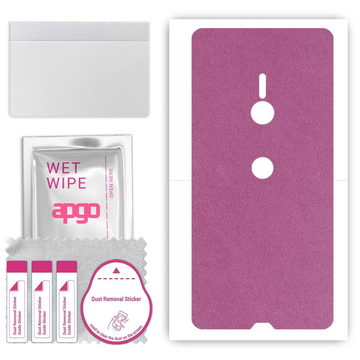 Folia naklejka skórka strukturalna na TYŁ Zamsz do Sony Xperia XZ3 - Zamsz Fioletowy - apgo SKINS