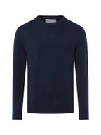 Swetry męskie - Tom Tailor Denim Męski sweter z dzianiny Mężczyźni Bawełna niebieski jednolity, S - miniaturka - grafika 1