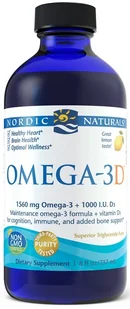 Omega Pharma Nordic Naturals 3D 1560mg Lemon cytryna (237 ml) Nordic Naturals BD5C-3238D - Witaminy i minerały - miniaturka - grafika 1