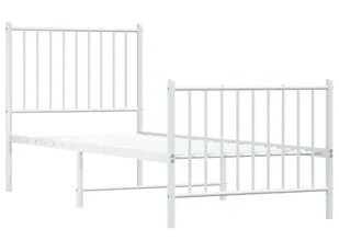 Białe metalowe łóżko pojedyncze 90x200 cm - Romaxo - Elior - Łóżka - miniaturka - grafika 1