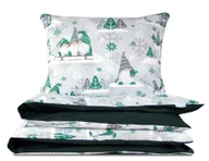 Pościel dla dzieci - Pościel 90x120 niemowlęca szara w Zielone Skrzaty z plecaczkiem - miniaturka - grafika 1