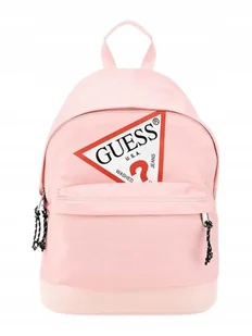 GUESS RÓŻOWY PLECAK Z DUŻYM LOGO NA ZAMEK I KIESZONKĄ uni GNA - Plecaki - miniaturka - grafika 1