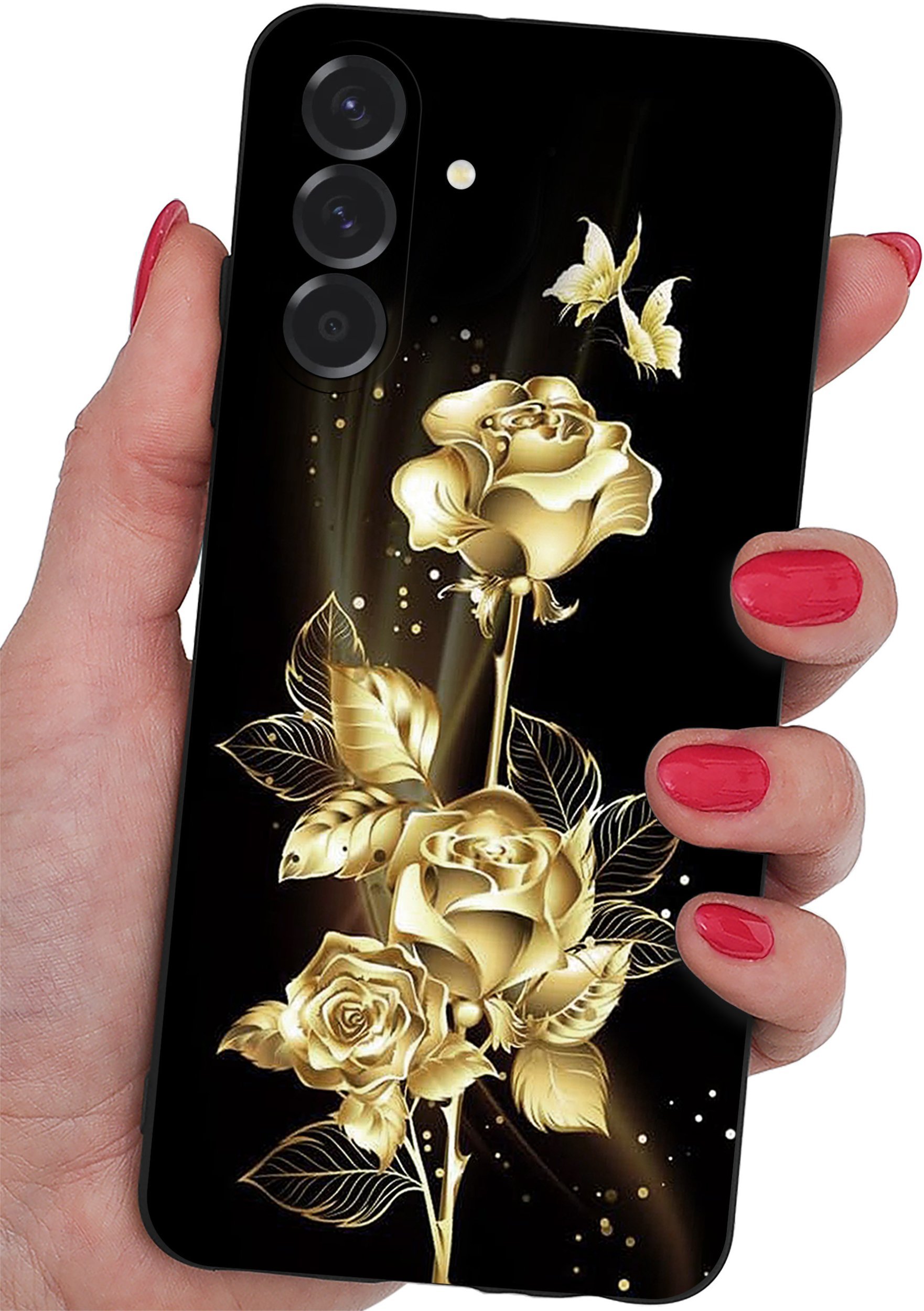 ETUI do Samsung A56 5G WZORY SILIKONOWE MATT CASE + SZKŁO 9H