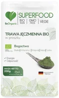 Suplementy naturalne - MedicaLine Trawa jęczmienna bio w proszku 200g białko witamina C wapń żelazo cynk hordeum vulgare MC161 - miniaturka - grafika 1