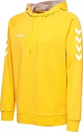 Bluzy męskie - Hummel HMLGO Cotton męska bluza z kapturem, żółty, 3xl - miniaturka - grafika 1