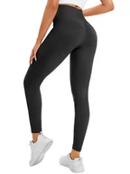 Legginsy - Legginsy Damskie Push-Up Sportowe Z Wysokim Stanem Fitness Czarne M - miniaturka - grafika 1