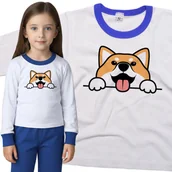 Piżamy dla dziewczynek - Piżama dziecięca Wesoły Shiba Inu Piesek 86/92 - VoloDonum - miniaturka - grafika 1