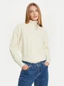 Swetry damskie - Wrangler Sweter 112356472 Écru Regular Fit - miniaturka - grafika 1