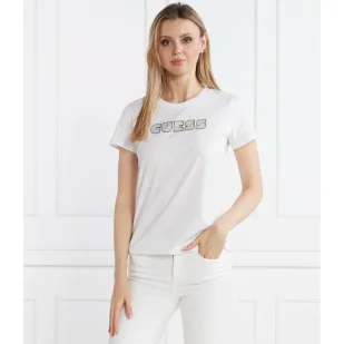 GUESS T-shirt | Regular Fit - Koszulki i topy damskie - miniaturka - grafika 1