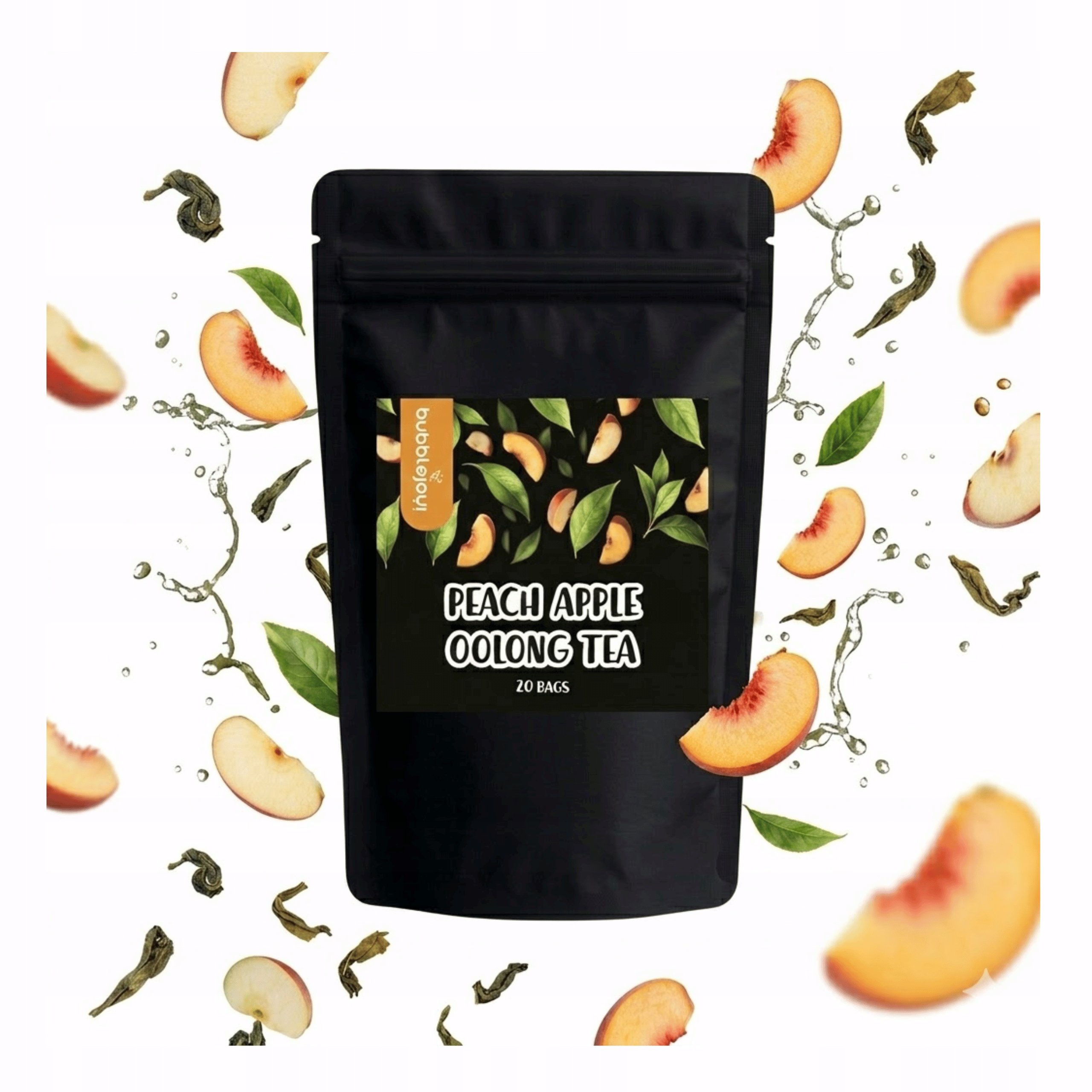 Herbata Oolong Brzoskwinia Jabłko 120 g 20 Torebek Saszetek Bubble Premium