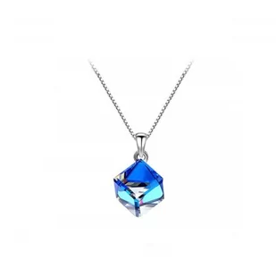 Naszyjnik S925 do Swarovski cyrkonie Sześcian - Naszyjniki - miniaturka - grafika 1
