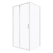 Kabiny prysznicowe - Kabina prysznicowa Solid DS+SC 110 x 100 CHR szkło transparentne 6 mm, profile chrom, drzwi przesuwane KERRA - miniaturka - grafika 1