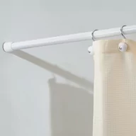 Akcesoria łazienkowe - Biały regulowany drążek na zasłonę prysznicową iDesign Cameo, dł. 66- 107 cm - miniaturka - grafika 1