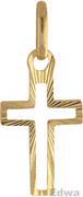 Wisiorki - Zawieszka Krzyżyk złoty pr.585 - miniaturka - grafika 1