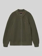 Swetry dla chłopców - Kurtka z dzianiny o kroju regular fit z mieszanki bawełny - miniaturka - grafika 1