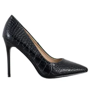 Czółenka - Goodin Modne szpilki czarne - miniaturka - grafika 1